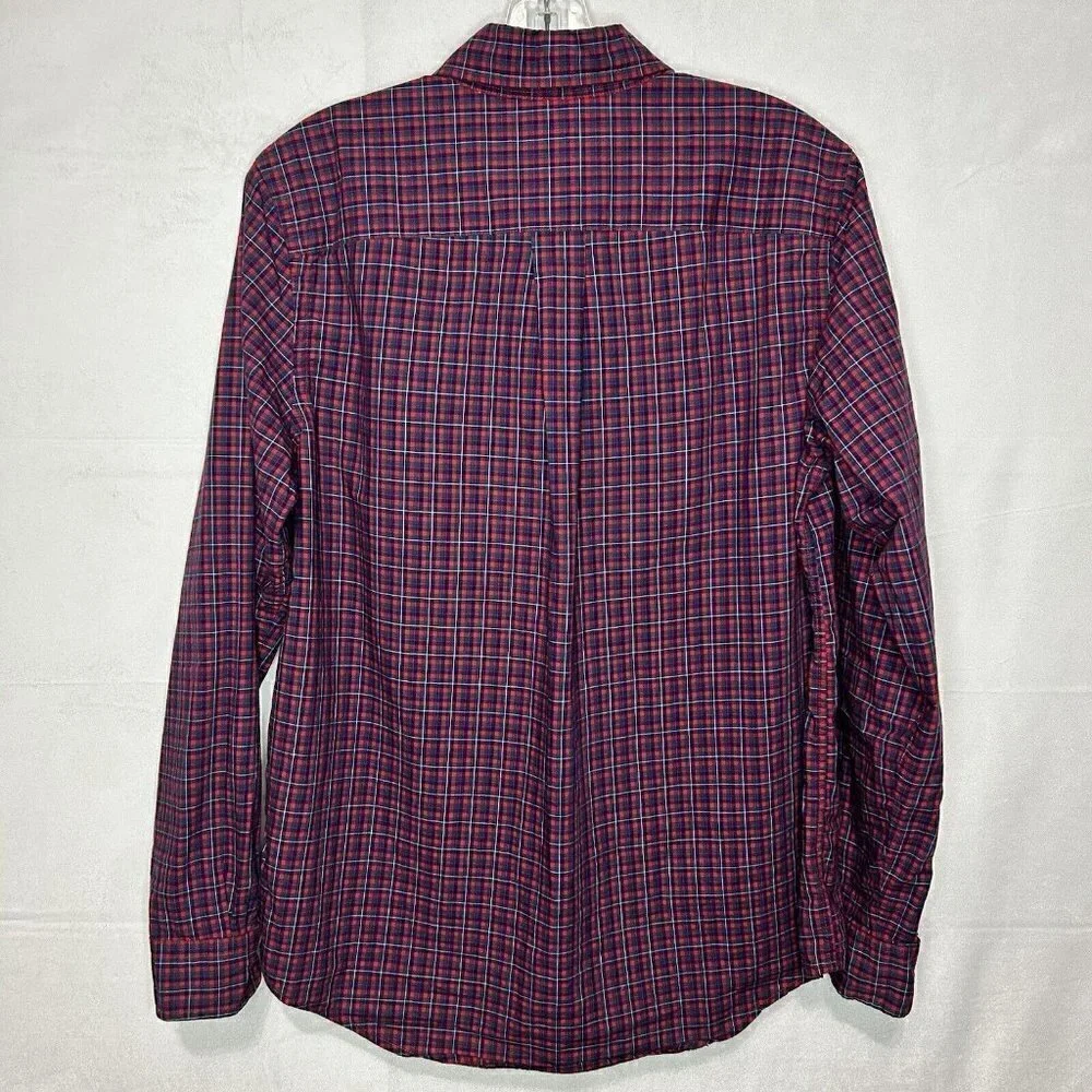 Ralph Lauren Boys Shirt XL 18-20 Red Plaid Cotton Long Sleeve Button Up Preppy